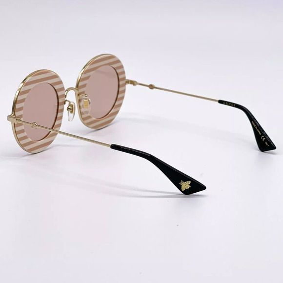 Sale! New Gucci Women's 44mm Nude Gold Sunglasses! - Picture 5 of 8
